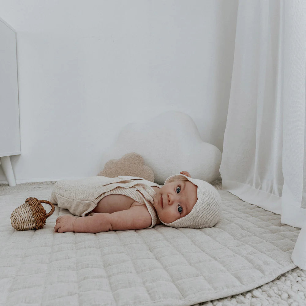 100% FRENCH FLAX LINEN PLAYMAT - NATURAL OAT