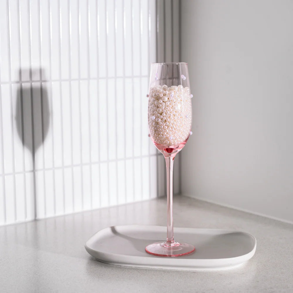 THE PERFECT PEARL CHAMPAGNE FLUTE - BLUSH - SET OF 4
