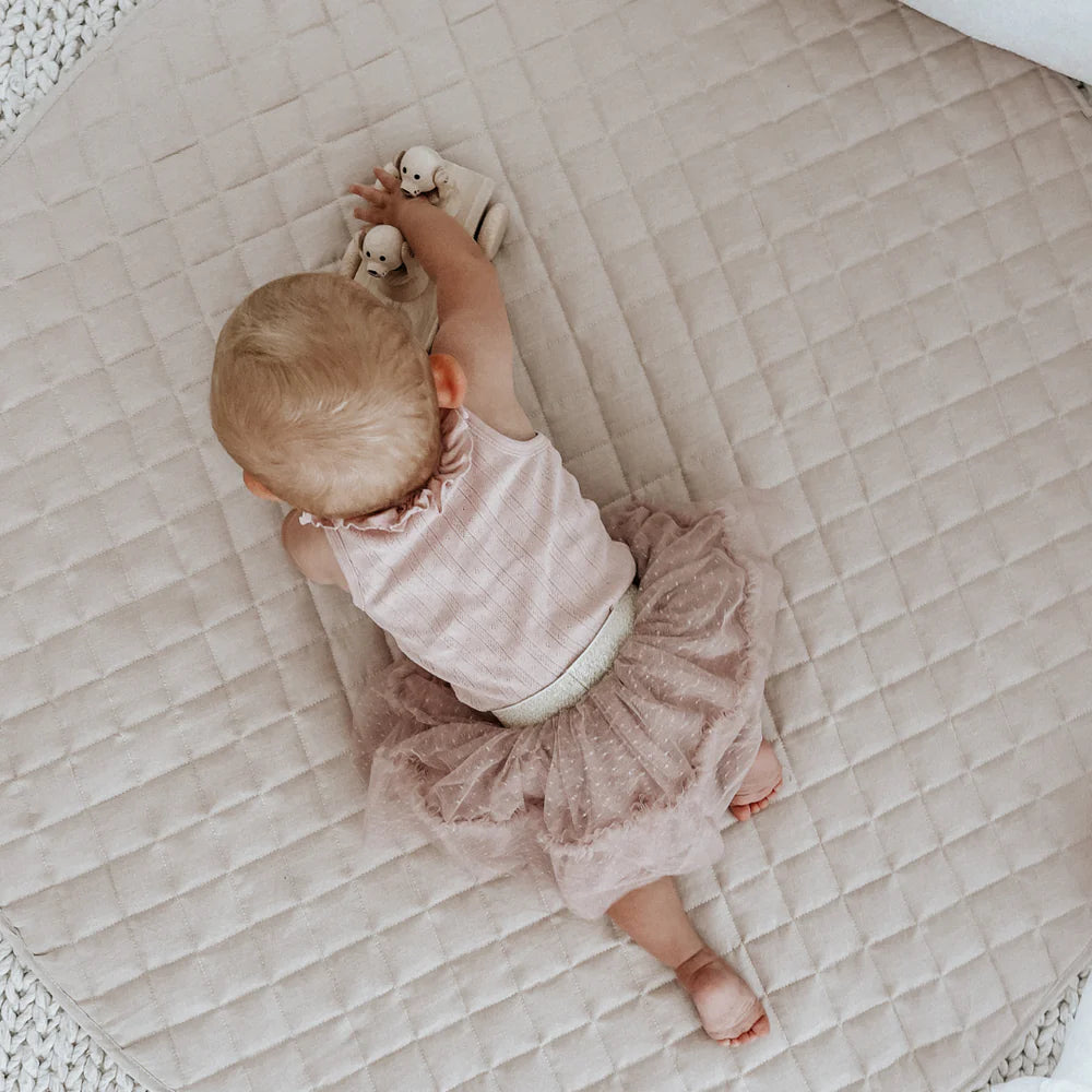 100% FRENCH FLAX LINEN PLAYMAT - LATTE