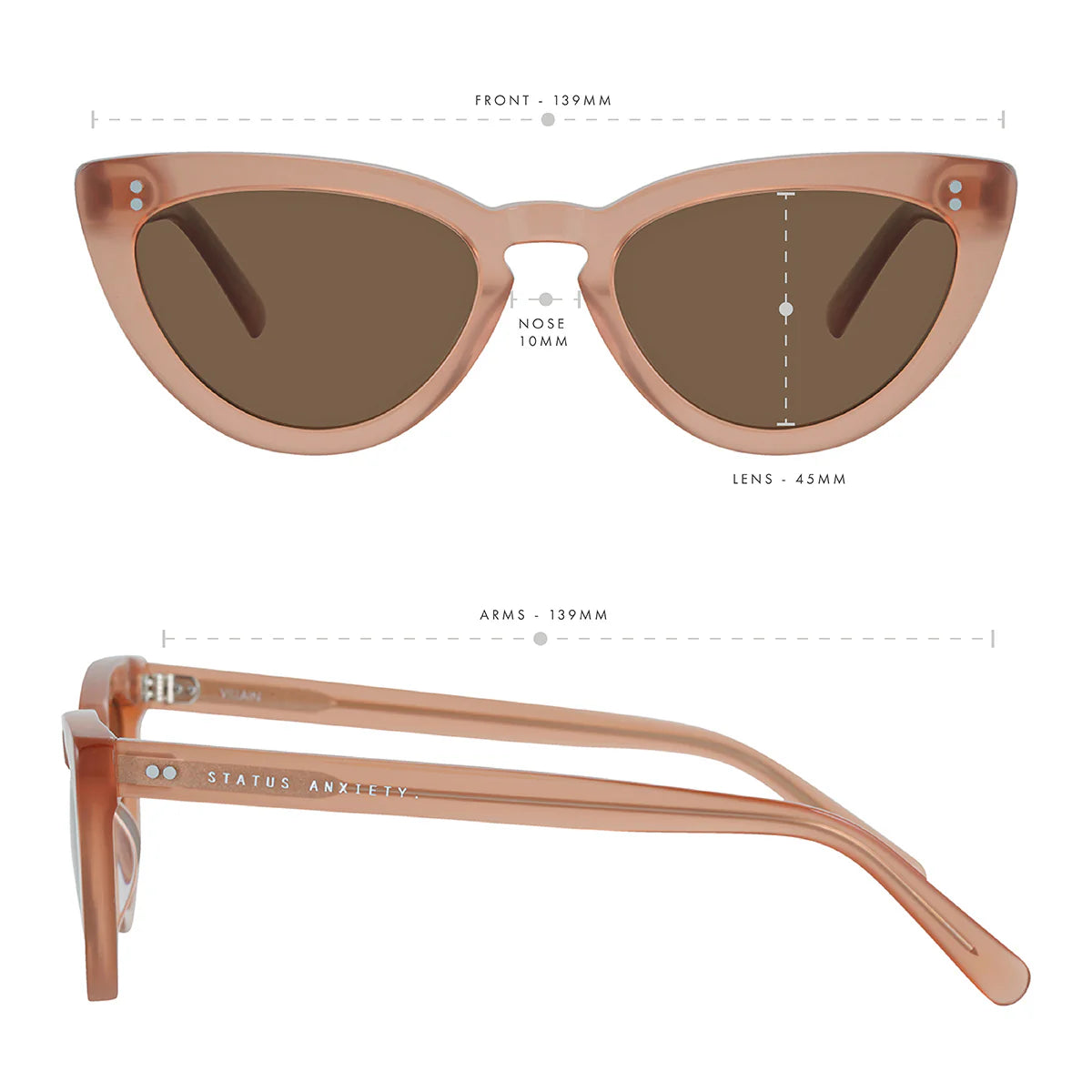 Villain Sunglasses - Rose