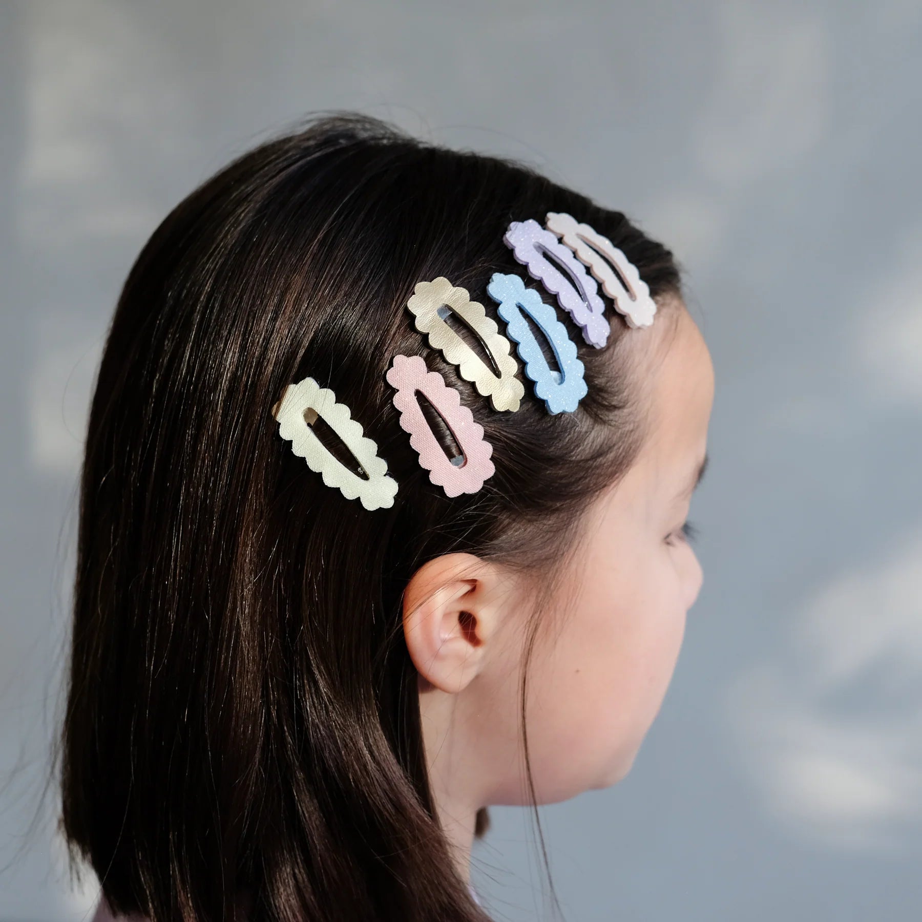 Scalloped Sparkle Mini Clic Clacs - Bright Multi