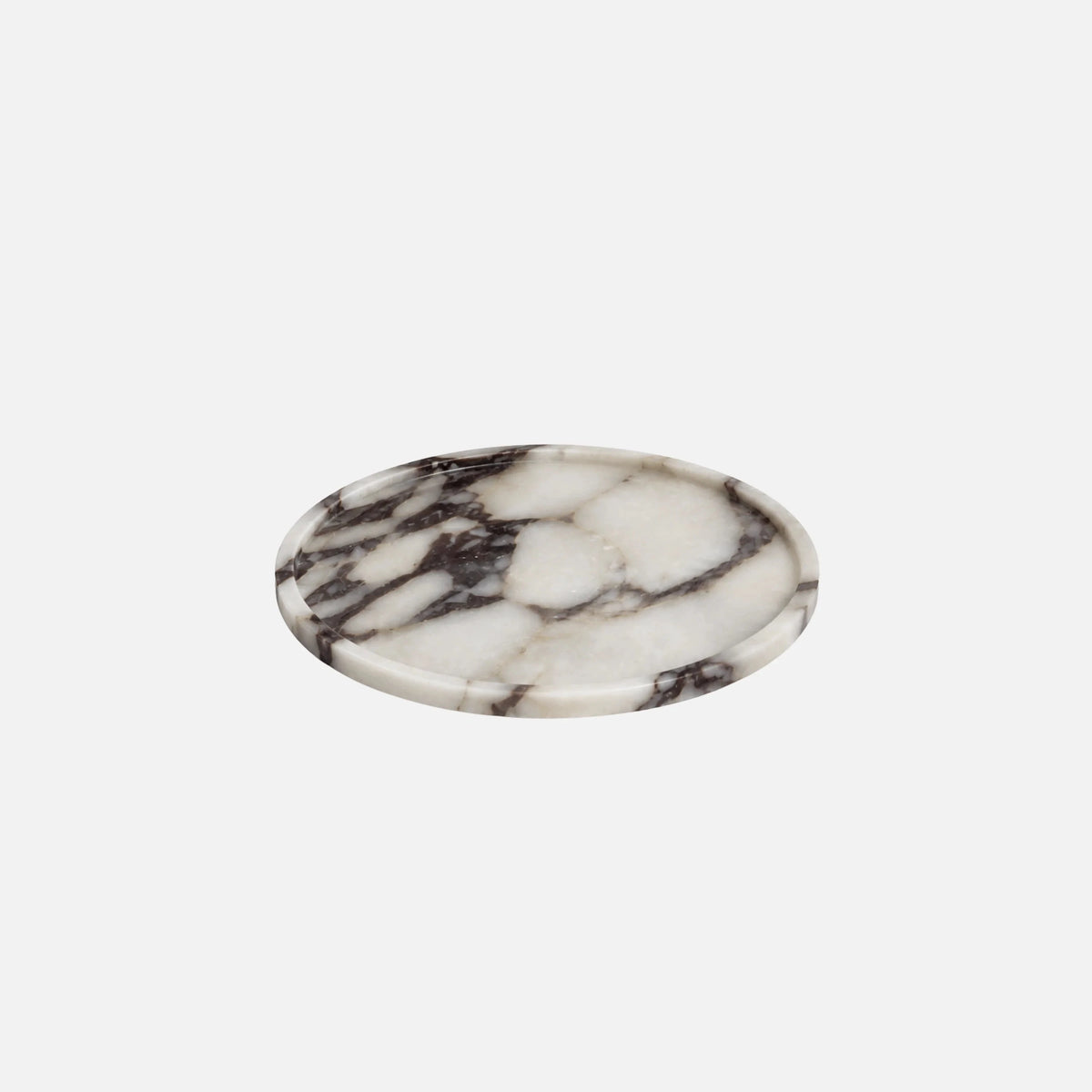 Moon Round Tray - Viola Marble