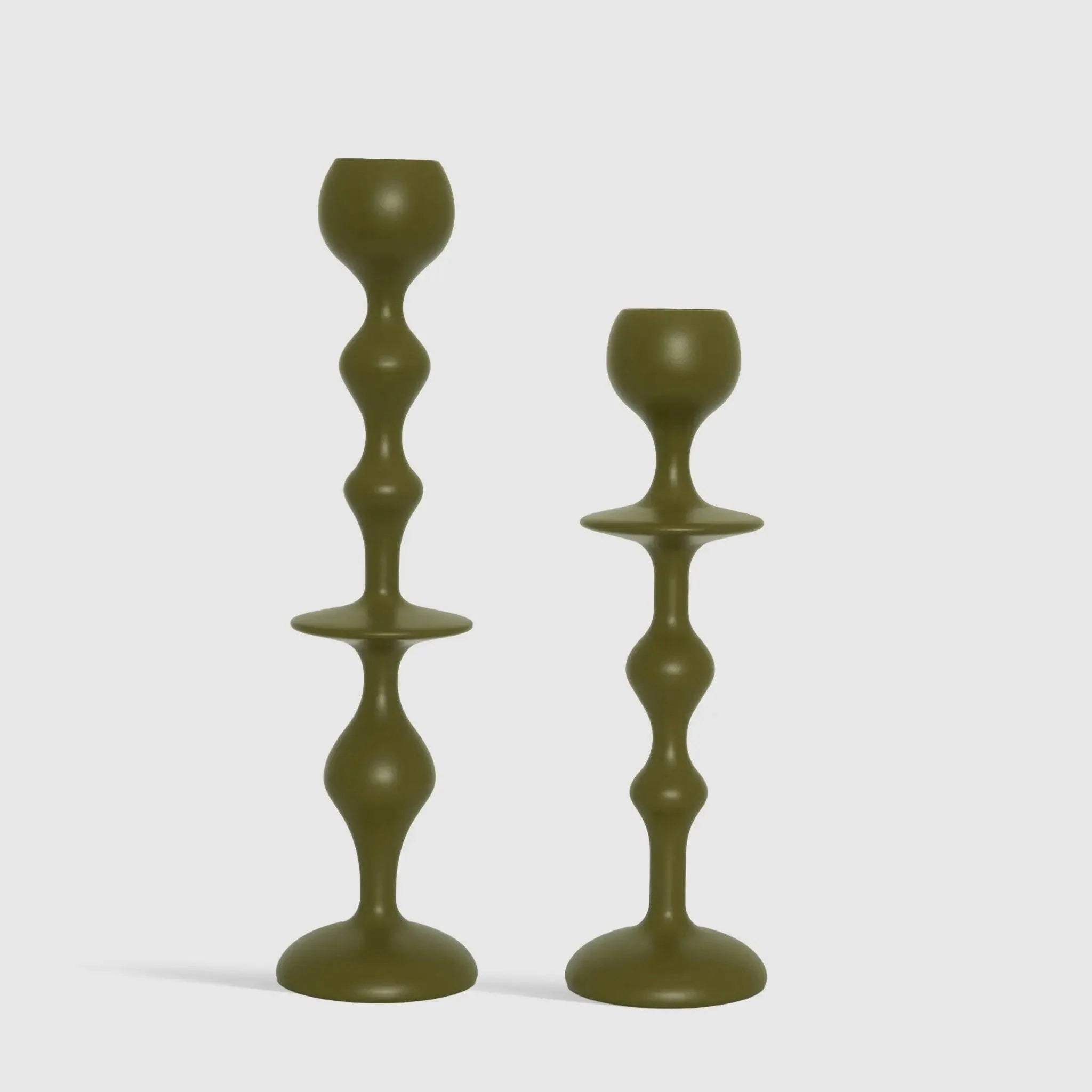 Infinity Candle Holder - Olive Large