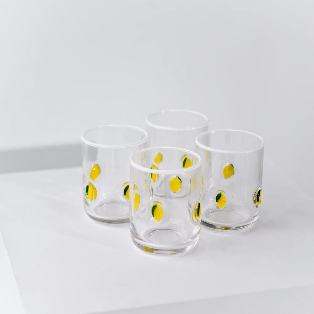 Lemon Icon Glass - Set of 4