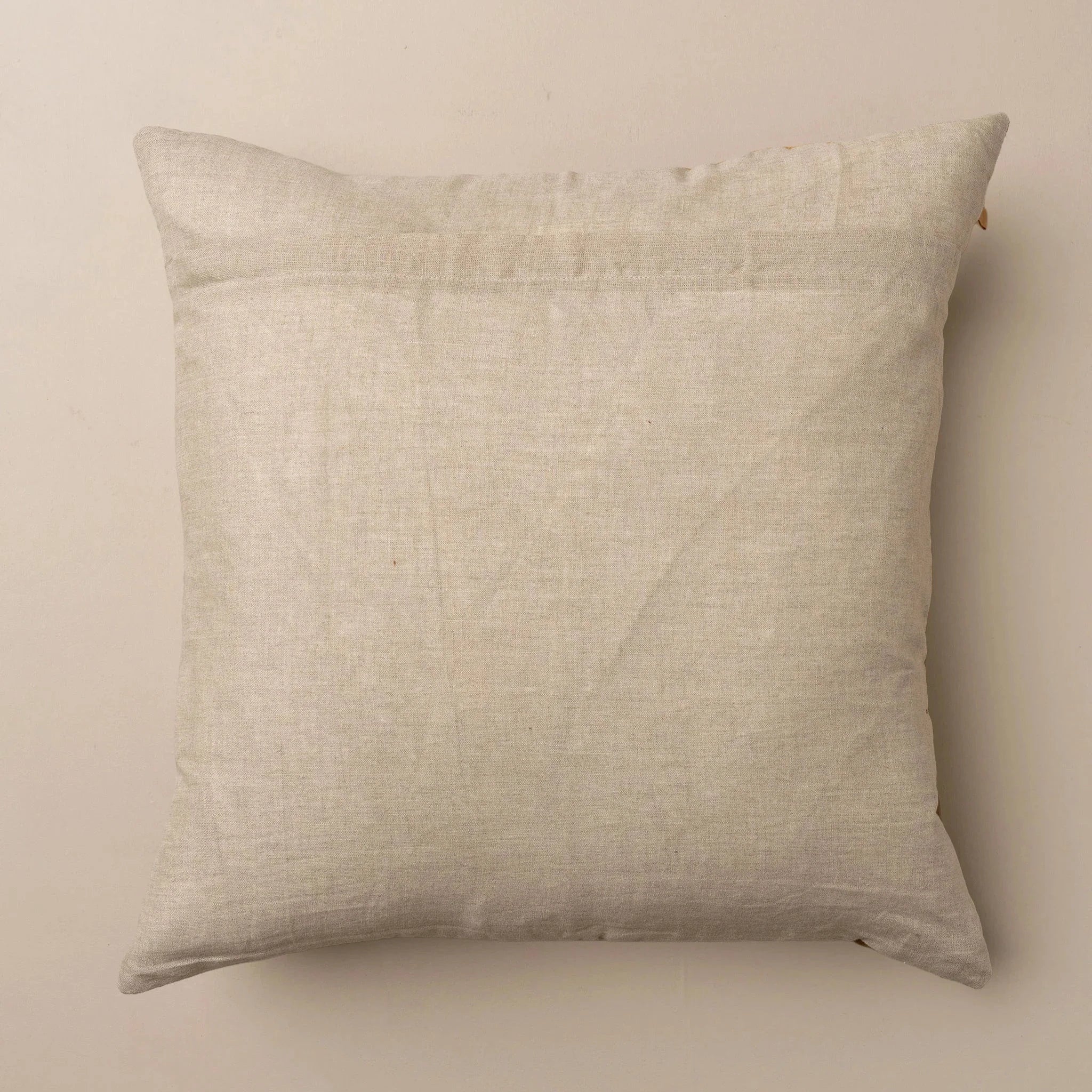 Linen/Velvet Cushion - Chocolate