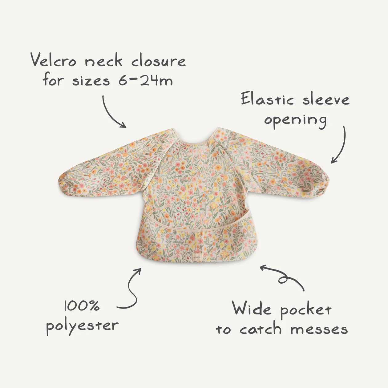 Long Sleeve Bib - Dinosaurs