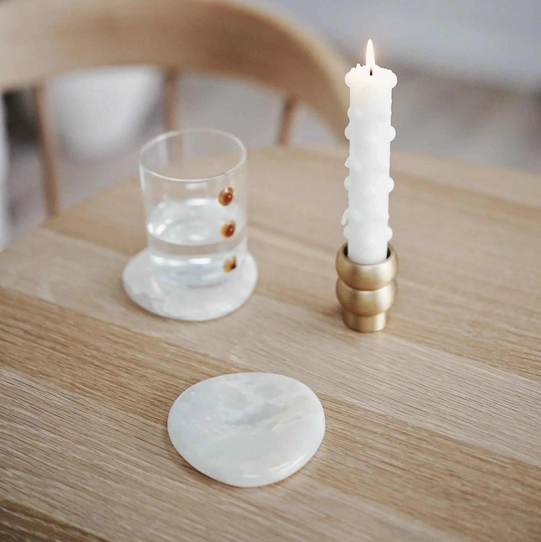 Marble Coaster Set - White Onyx