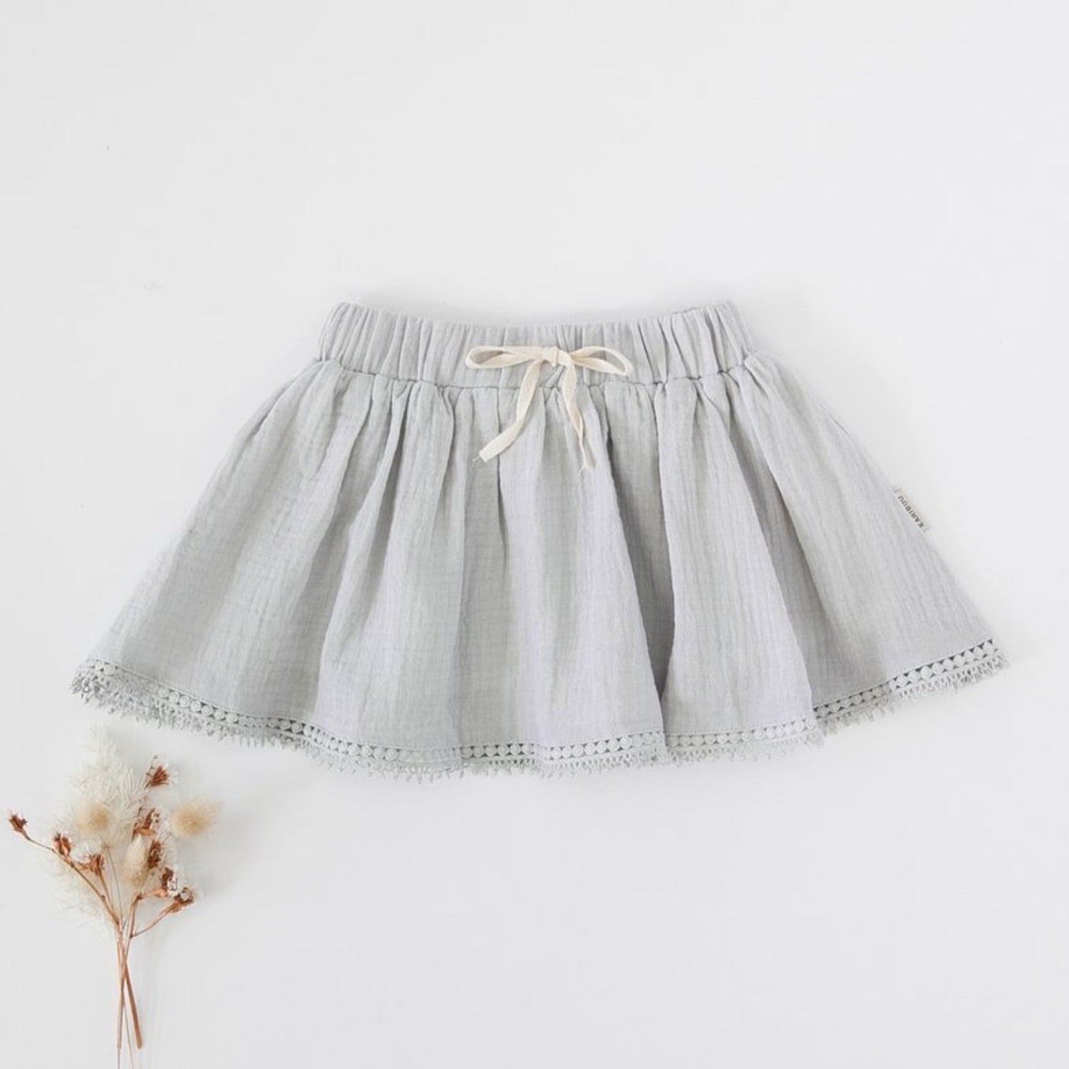 Dance And Play Muslin Skirt With Trim - Sky