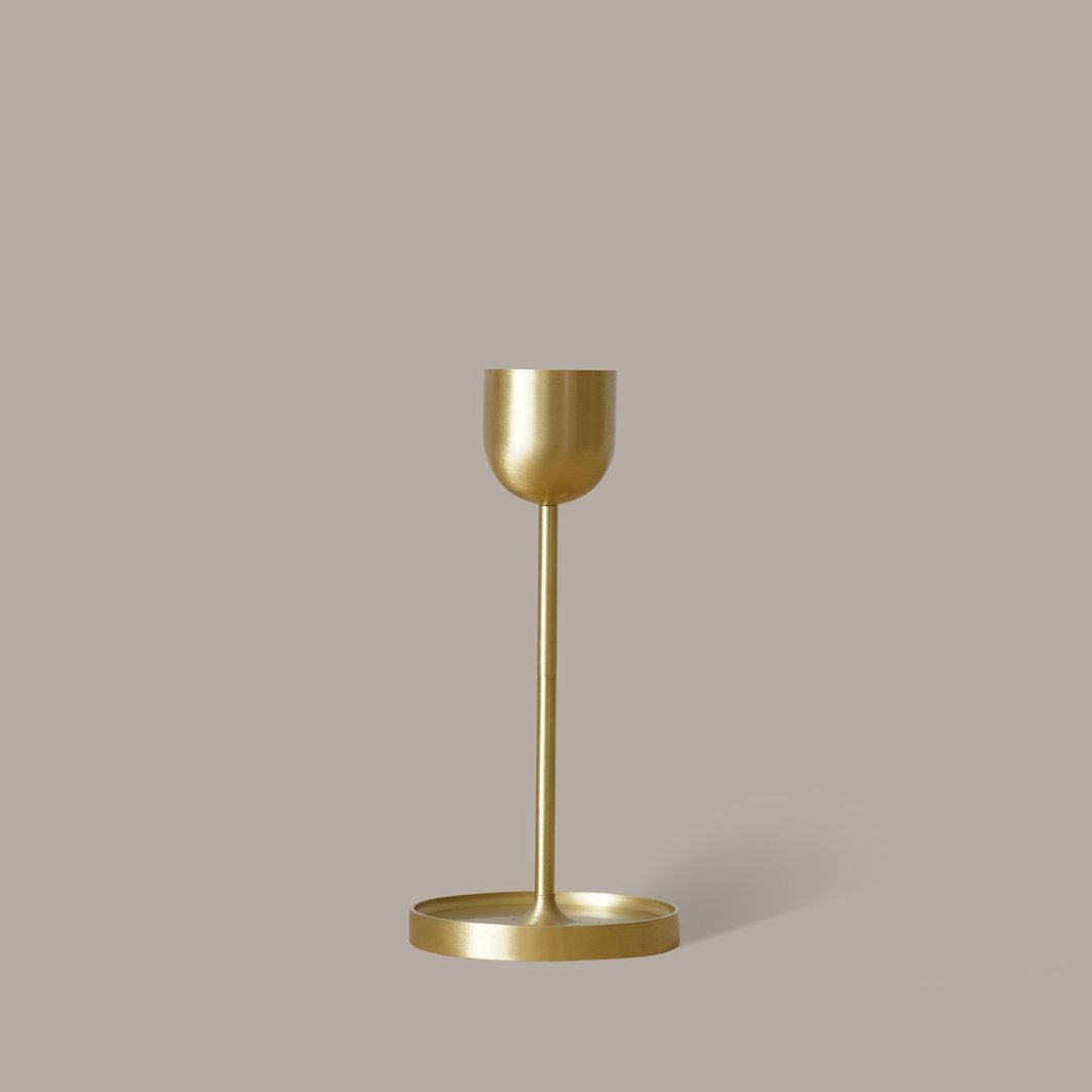 Fountain Brass Candle Holder - Large