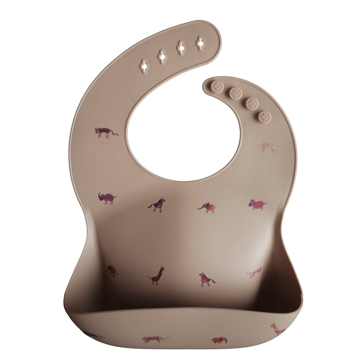 Silicone Baby Bib (Safari Tan)