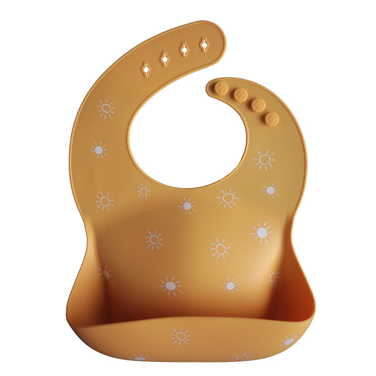 Silicone Baby Bib (Sun Orange)