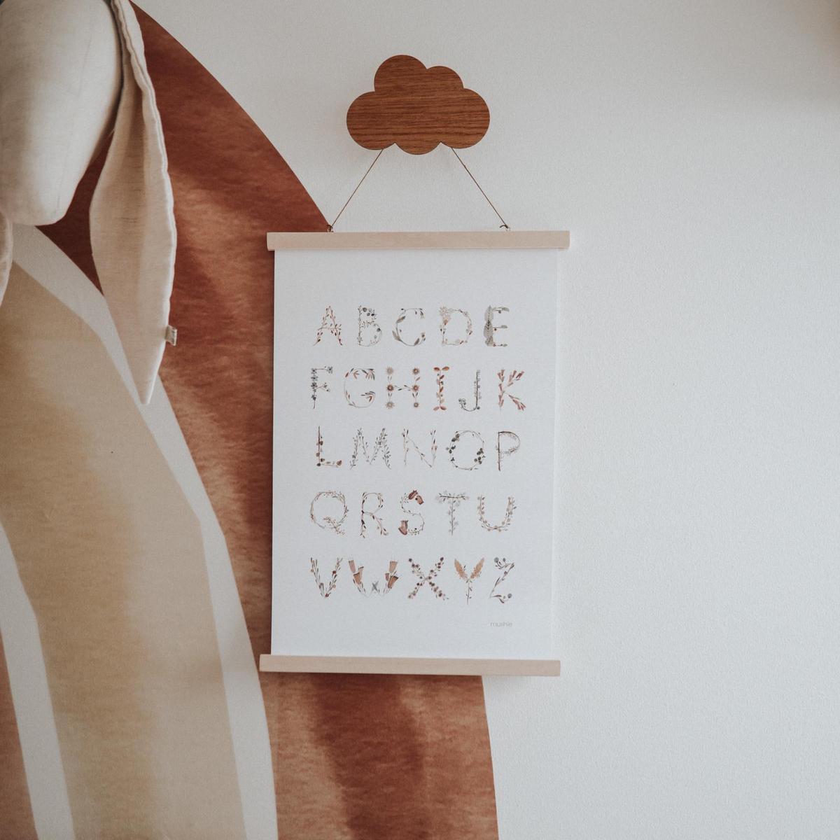 Alphabet Floral Poster