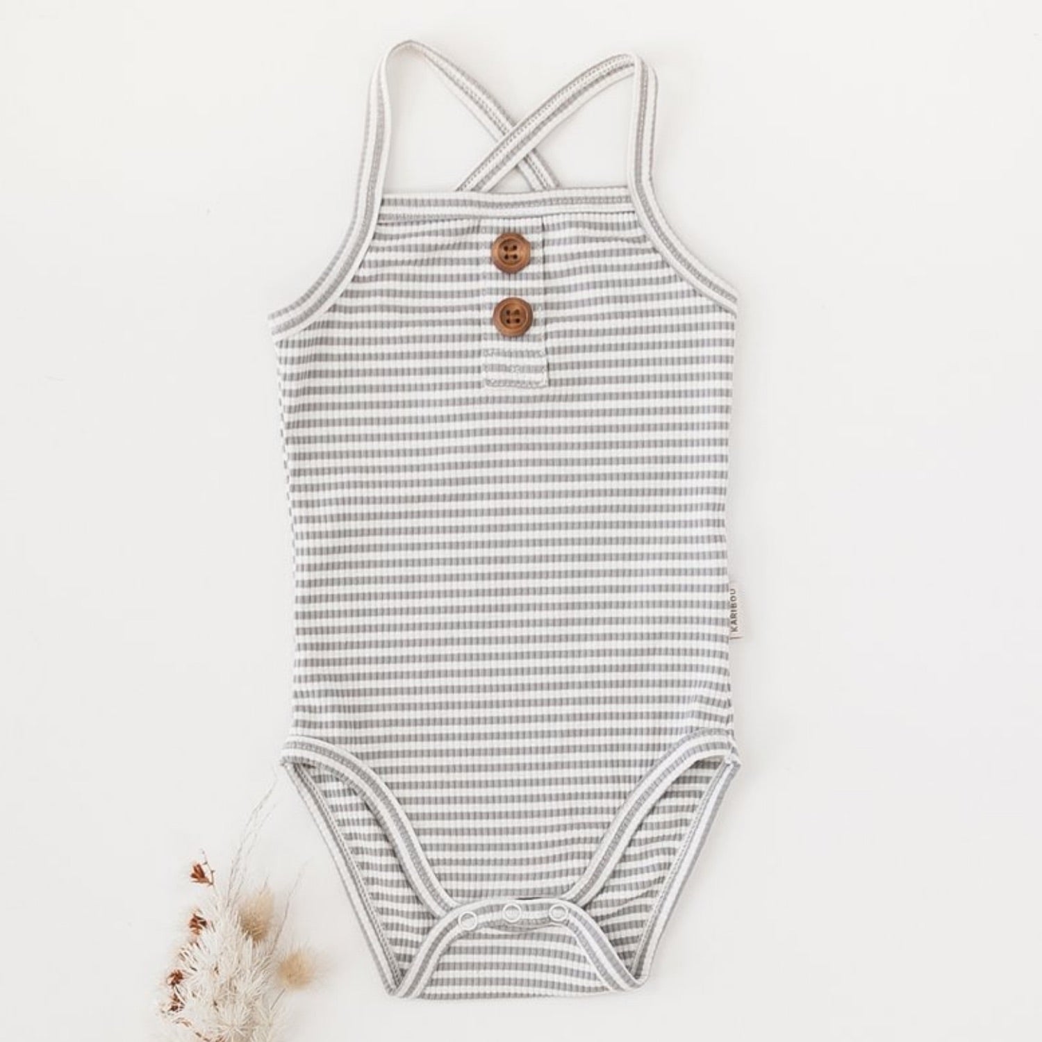 Paloma Sunsuit - Dusty Blue Stripe