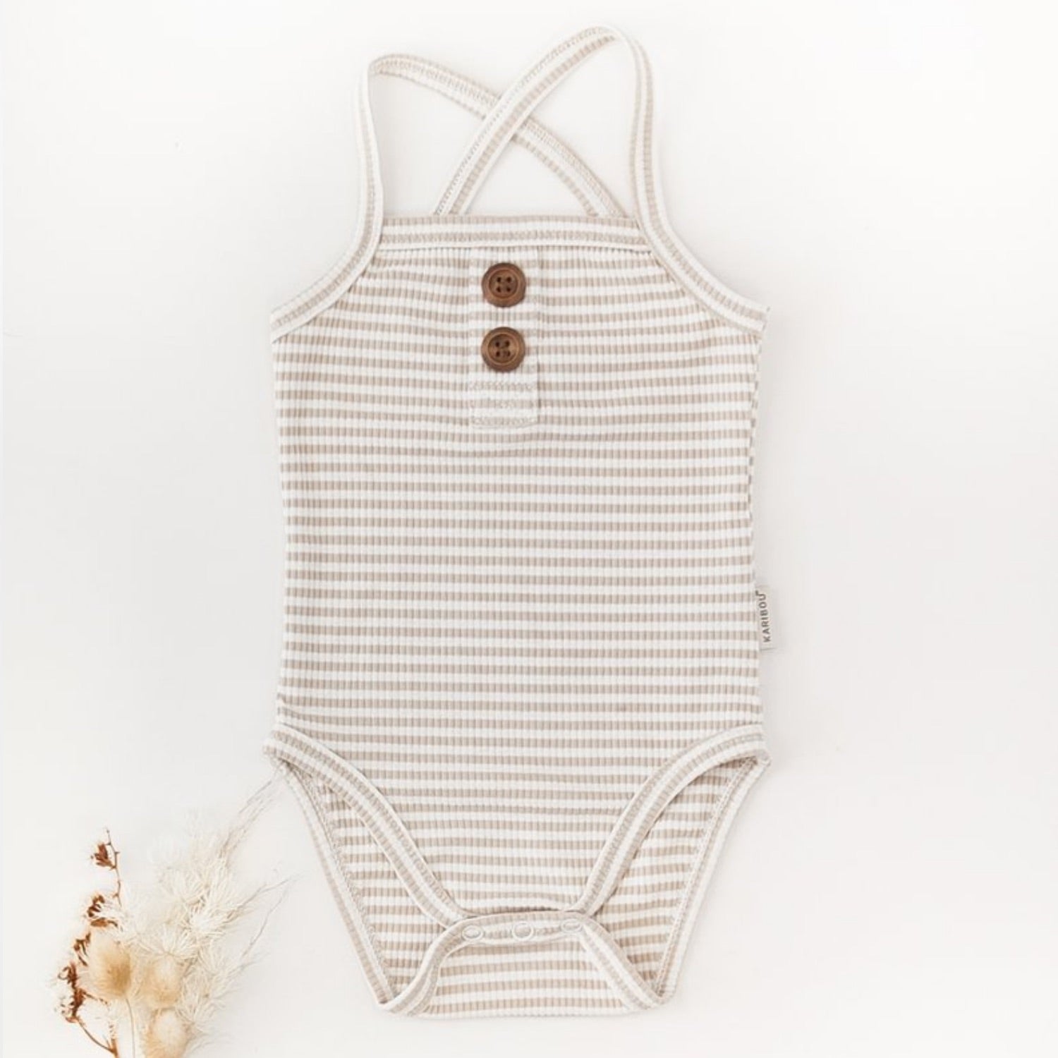 Paloma Sunsuit - Fawn Stripe