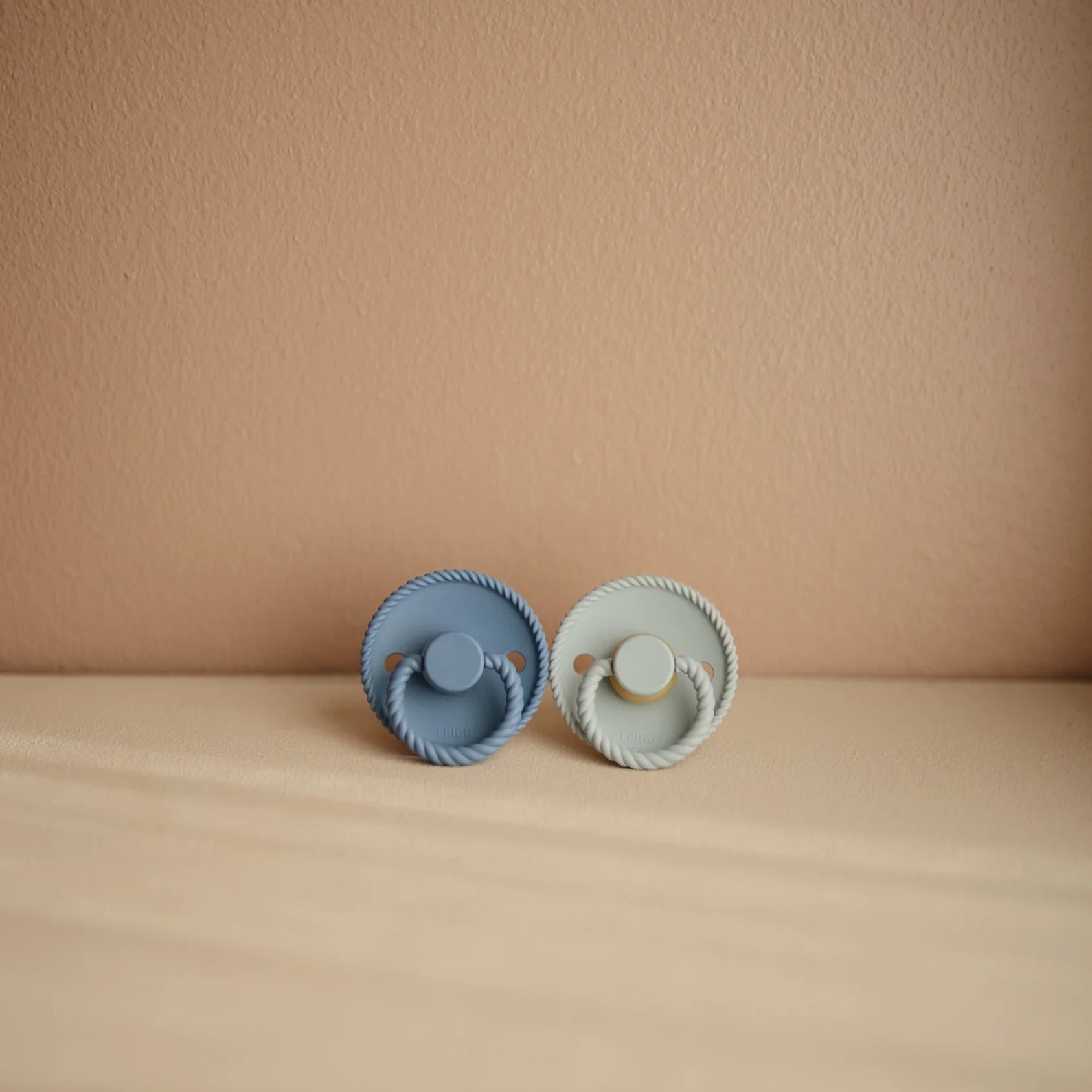 French Grey Natural Rubber Pacifier 2 Pack - 6-18 Months